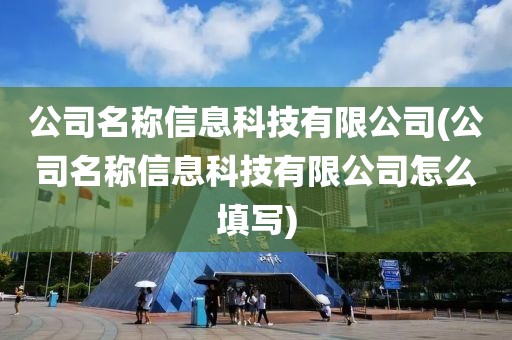 公司名称信息科技有限公司(公司名称信息科技有限公司怎么填写)