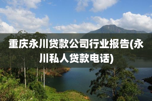 重庆永川贷款公司行业报告(永川私人贷款电话)