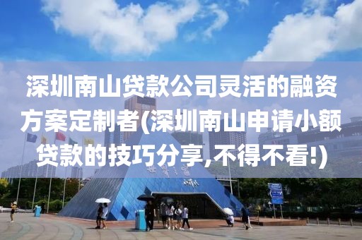 深圳南山贷款公司灵活的融资方案定制者(深圳南山申请小额贷款的技巧分享,不得不看!)