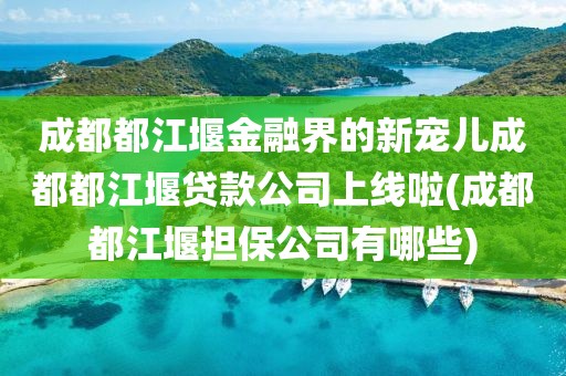 成都都江堰金融界的新宠儿成都都江堰贷款公司上线啦(成都都江堰担保公司有哪些)