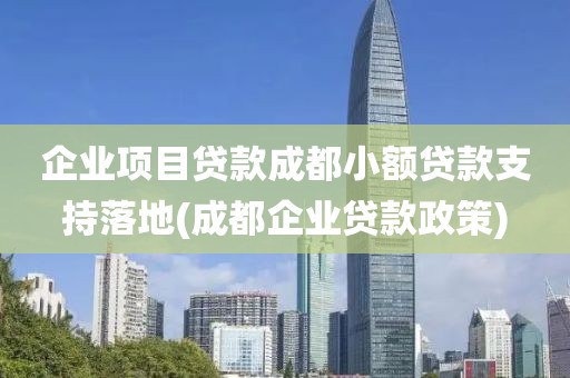 企业项目贷款成都小额贷款支持落地(成都企业贷款政策)