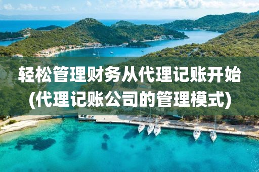 轻松管理财务从代理记账开始(代理记账公司的管理模式)