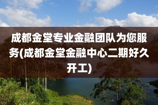 成都金堂专业金融团队为您服务(成都金堂金融中心二期好久开工)